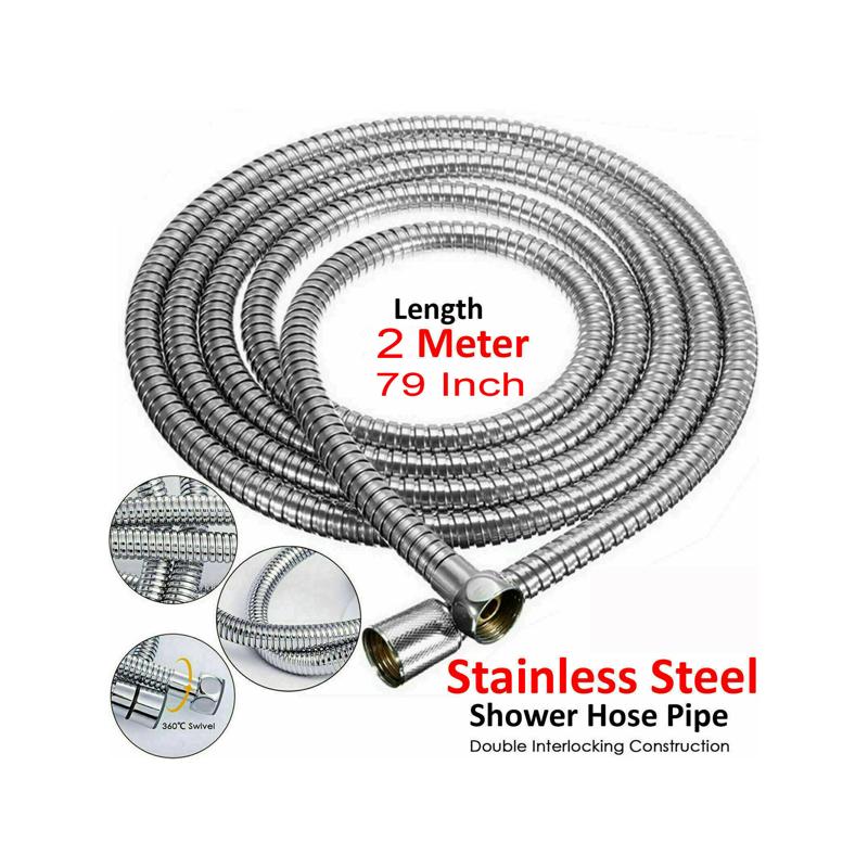 

2m Flexible Shower Hose for Handheld Showerhead - Durable Plumbing Tube for Bathroom Use