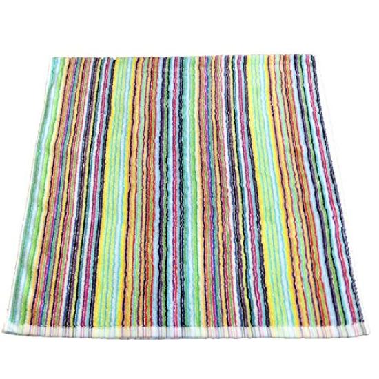 Imabari Leftover Thread, bunt gestreiftes Badetuch, 2er-Set, hergestellt in Imabari, flauschig, schnelle Absorption