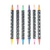 Dual-Color Sparkle Flow Fluorescent Pen Set with Thick Soft Tip
