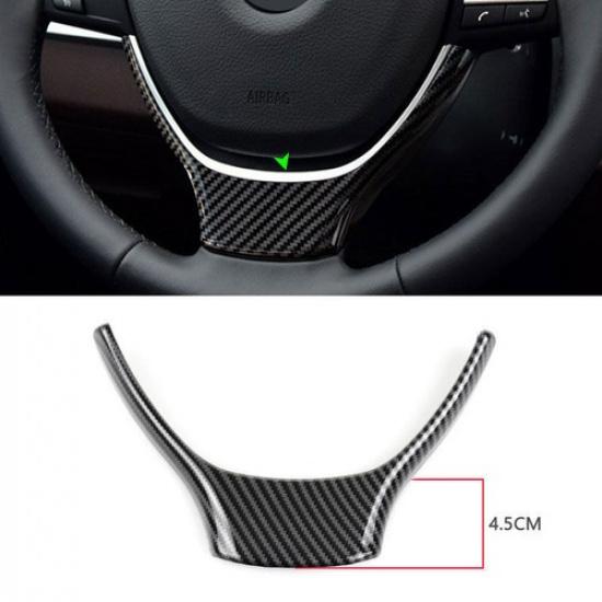 Carbon Fiber Style Steering Wheel Cover Trim For BMW 5 7 Series F10 F11 F01 F02