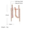Unique Shiny Natural Zircon Drop Earrings For Women Trend  Rose Gold Color Accessories Daily Fine Jewelry Crystal Gift