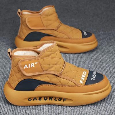 Ankle Booties Slip-On Platform Men's Snow Boots Brands High Quality Luxury Outdoor Hiking Casual Work Offer Male Winter Shoes