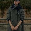 SAGEMENT EDAN COLOR SCHEME wool MUFFLER_GRAY-NAVY