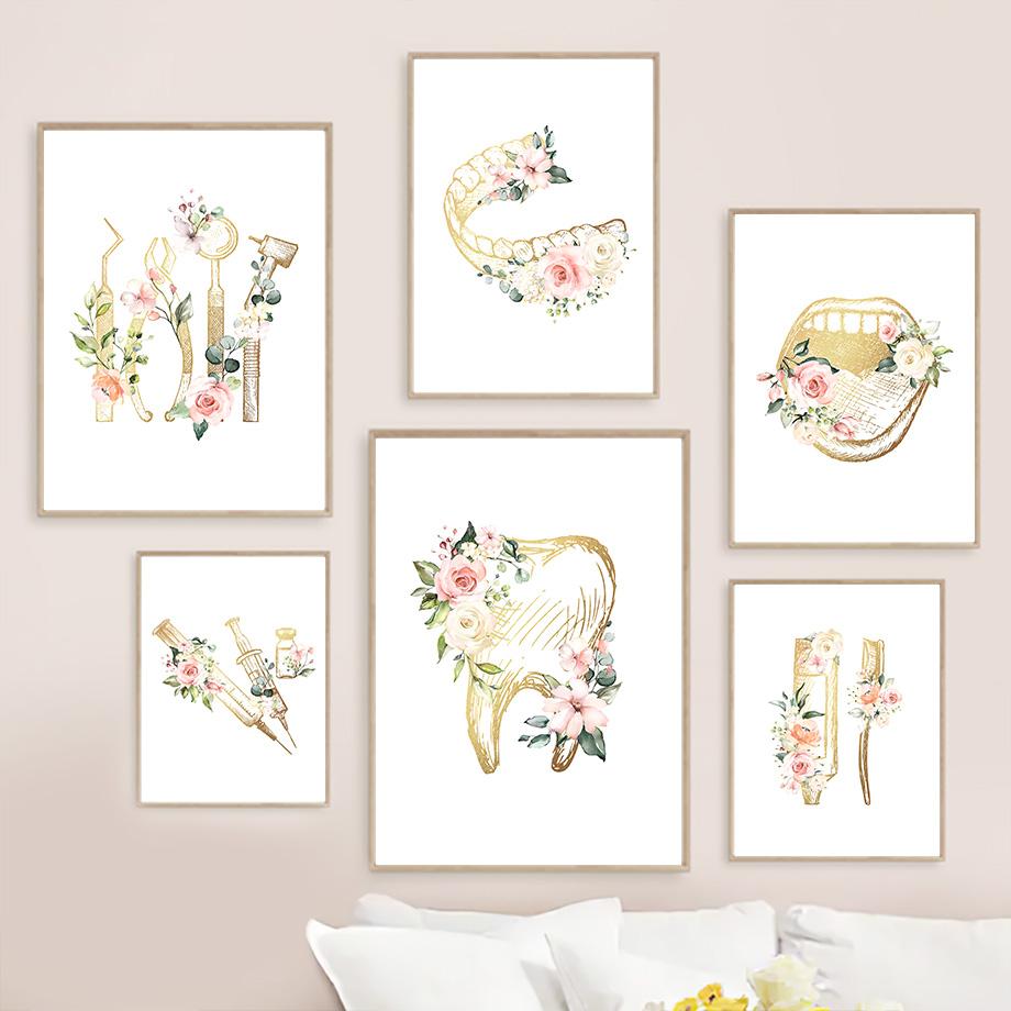 

Зубная щетка для гигиениста, подарок, настенная живопись на холсте, стоматологический плакат, печать, настенная картина, клиника, медицинский офис