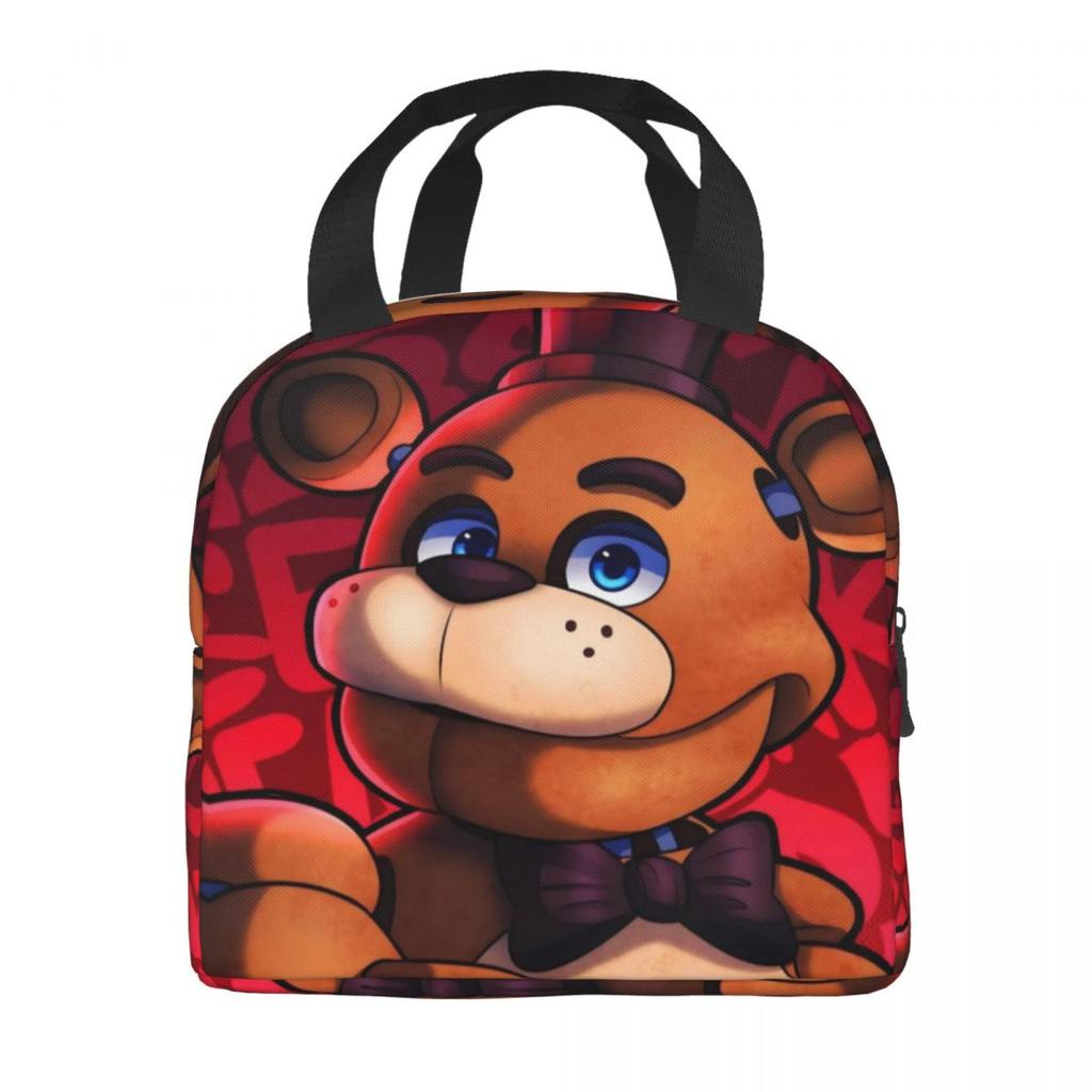 FNAF At Freddys Thermal Insulated Lunch Bag for School Portable Food Bag Thermal Cooler Food Box