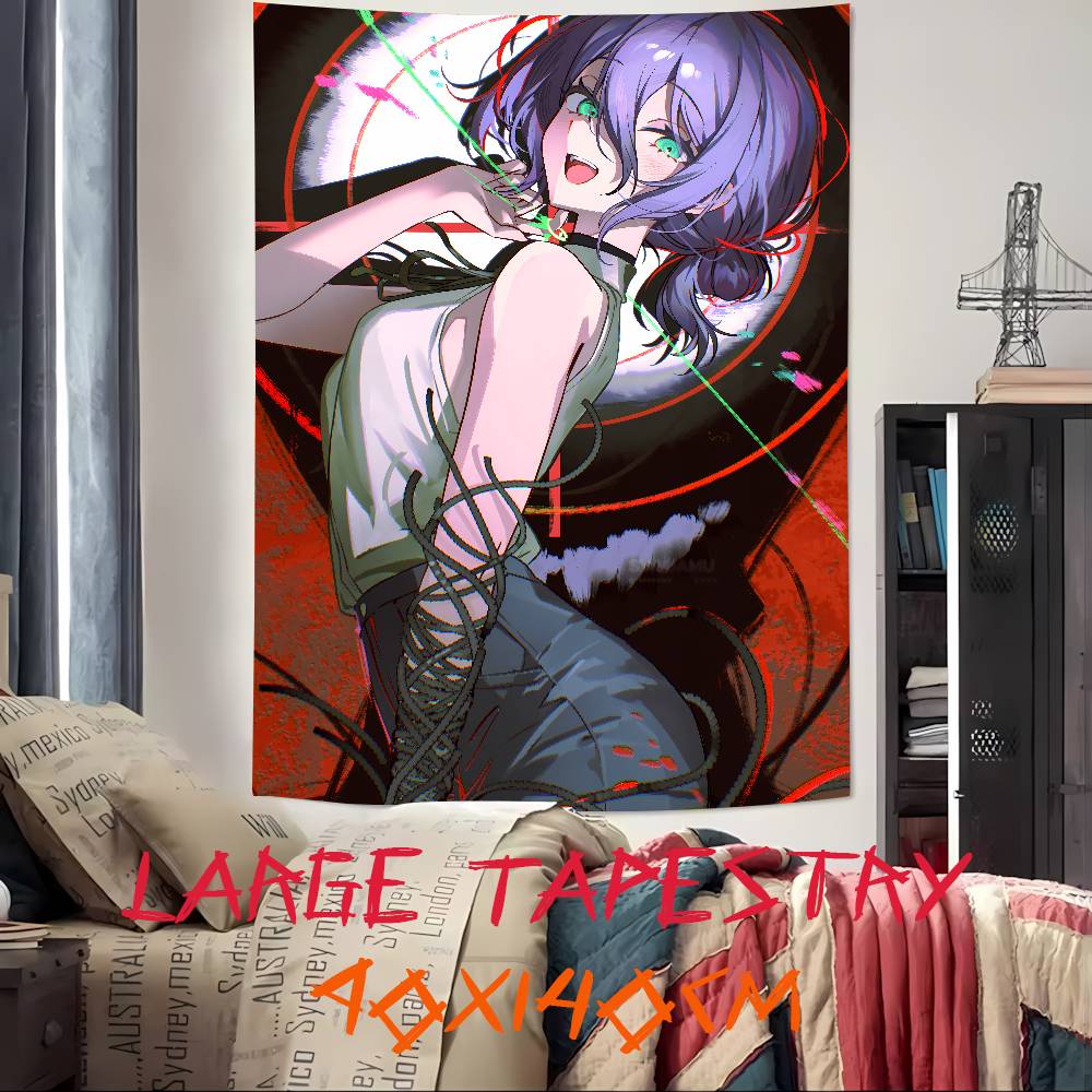 New Movie Pretty Hot Girl Reze Tapestry Decoration Bedroom Dormitory Background Cloth Holiday Home Living Room Club Tapestry