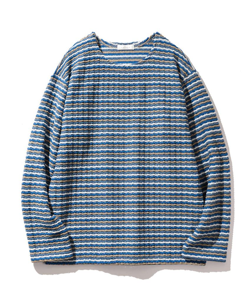 VASTIC Oversized Grunge Striped Knit_Blue