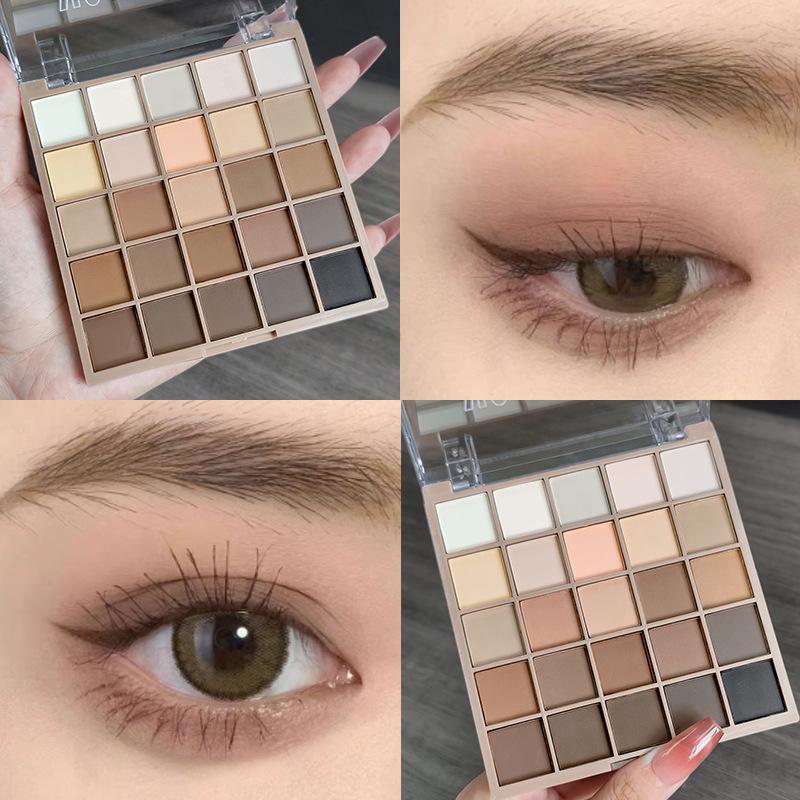 25-Color Matte Eyeshadow Palette: Natural Earth Tones for Daily Commute - Perfect for Students & Beginners