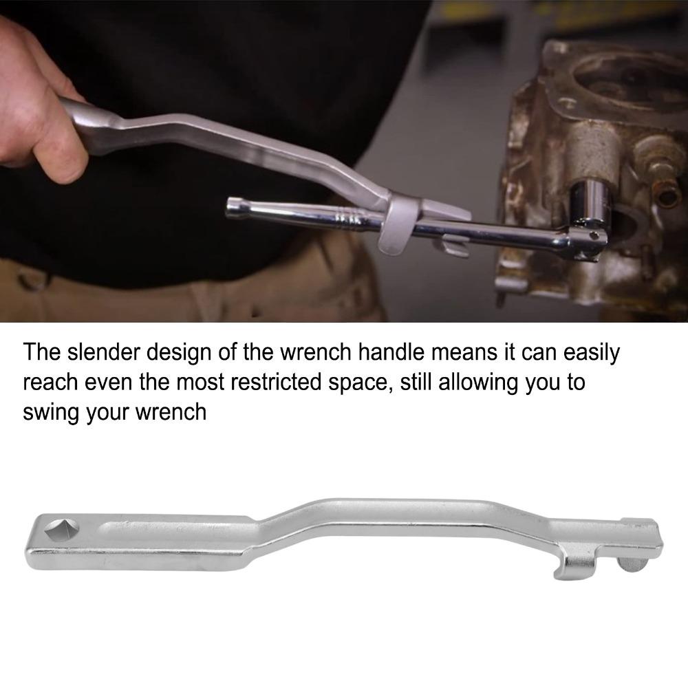 Sturdy Wrench Extension Tool Silver Wrench Multiplier Bar Durable Wrench Extender Bar Auto Repair