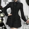 KLGIRL Gothic Black Gothic Halloween and Yami Mini Sweet Retro Stage Size L Dress, Cosplay, Lolita, Costume, Dark, Harajuku, Kawaii, Dress, Lolita,