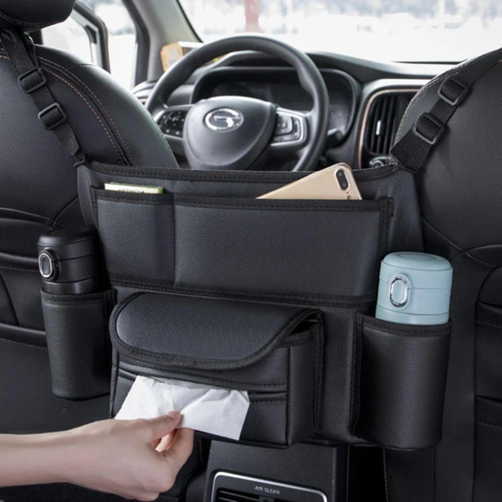Gap Filler Bag Seat Middle Hanger Storage Bag Leather Car Handbag Holders  Front Seats Gap Storage