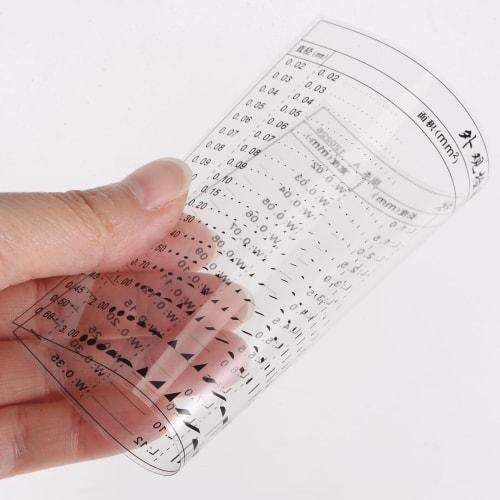 uxcell High-Precision SEC Size Estimation Chart, 115x95mm, Transparency Defect Detection Film Ruler for Measuring Diameter, Area, Length, and Width De