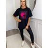 Tricou Oversized Negru Hawaii Sesiune de Surf Palme și Apus de Soare Imprimeu Grafic Îmbrăcăminte de Plajă de Vară