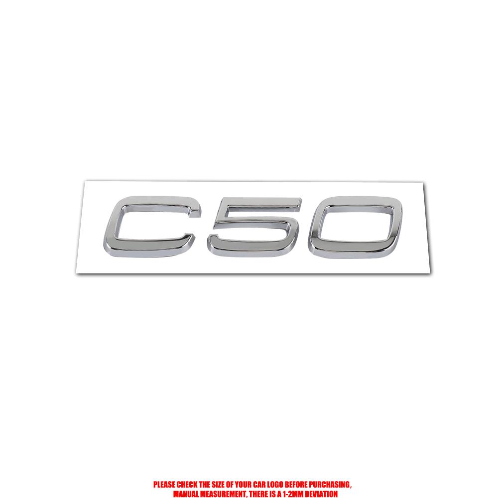

For VOLVO Rdesign C30 C50 C40 AWD D5 Accessories ABS Car Rear Trunk Emblem Auto Door Tail Mark Badge Decals Sticker Center Cover