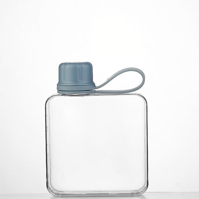 Tritan Handheld Flat Style Water Bottle - Fresh, Stylish, Portable Student Cup for Fruit Tea