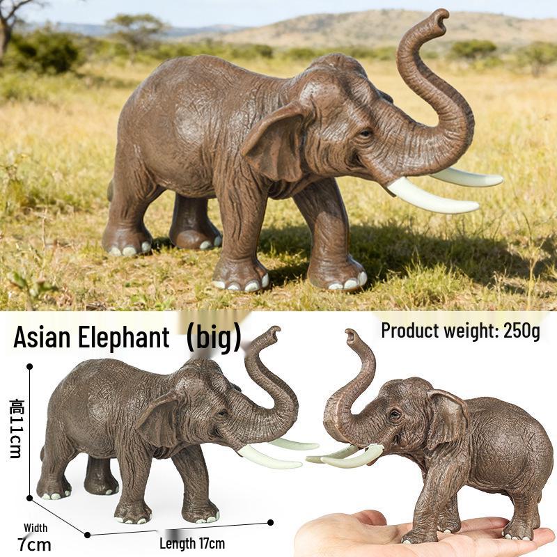 Wild Animal Model: Solid Elephant & Mammoth Toy for Children