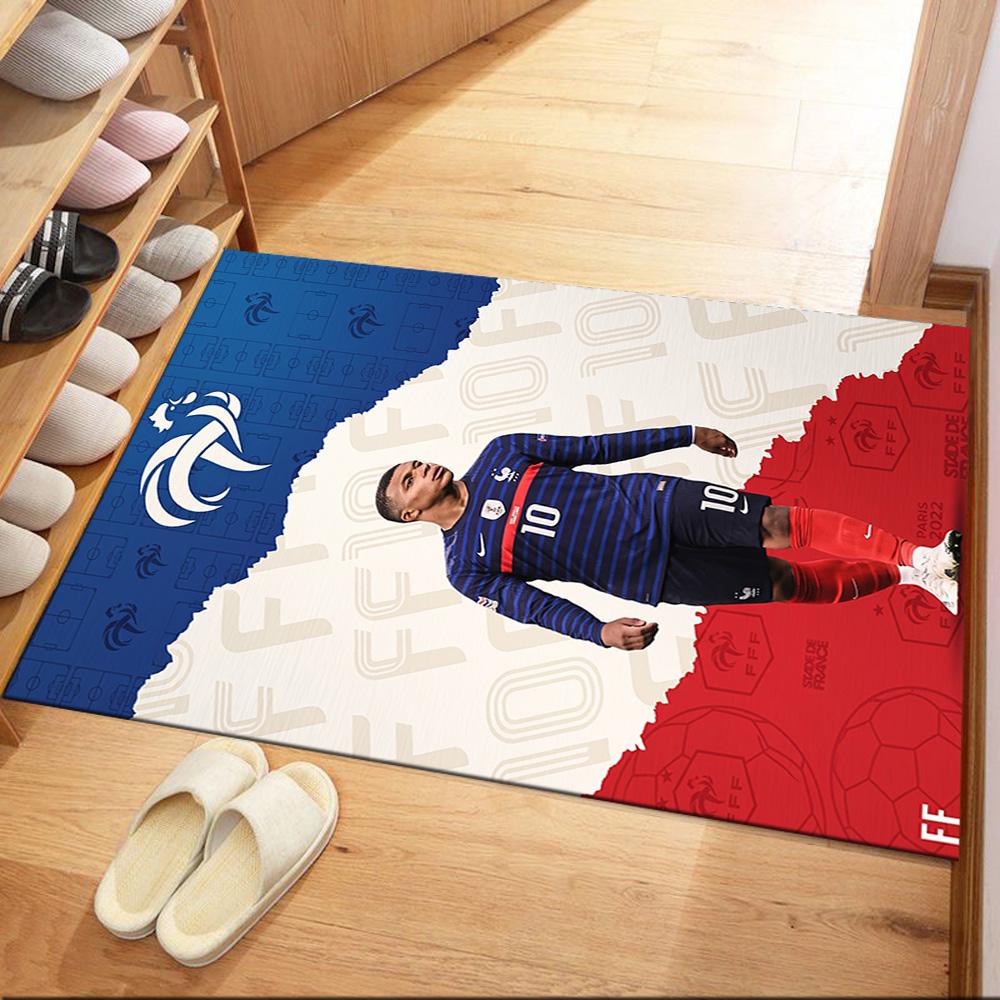 Mbappe 121 Floor Rug Office Rug Suitable for Decorate Room Living Rooms Kitchen Game Room Antislip Carpet Office Home Decor