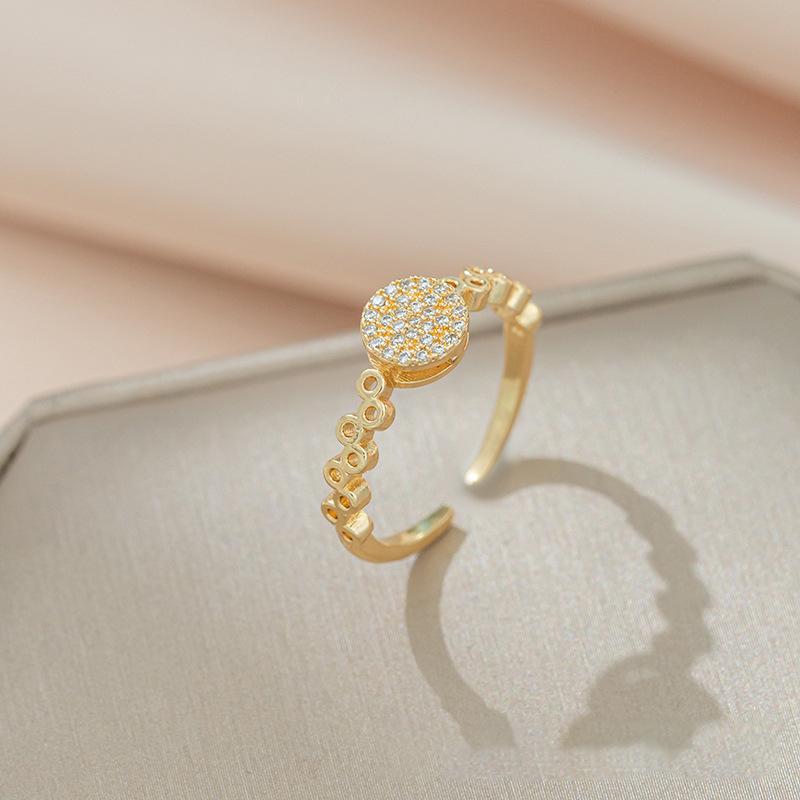 

Элегантное кольцо в японском стиле для женщин, нишевый дизайн, модное, персонализированное и высококлассное кольцо Adjustable Opening золотой