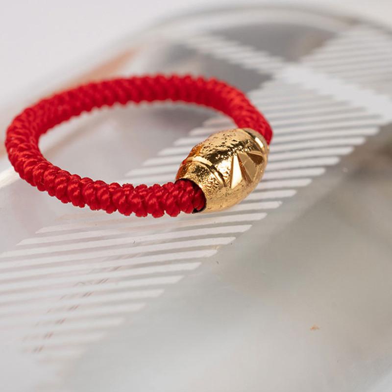 

Очаровательное и уникальное парное кольцо с медным покрытием и бусинами из вьетнамского песка золотого цвета Red Ring