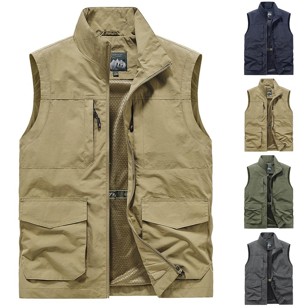 Men's Loose Quick-drying Multifunctional Workwear Vest Sleeveless Waistcoat