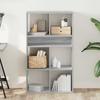 VidaXL Bookcase Sonoma Grey 66x31x112 Cm Engineered Wood, Storage Cabinet, Storage Shelf, Unit of 860306