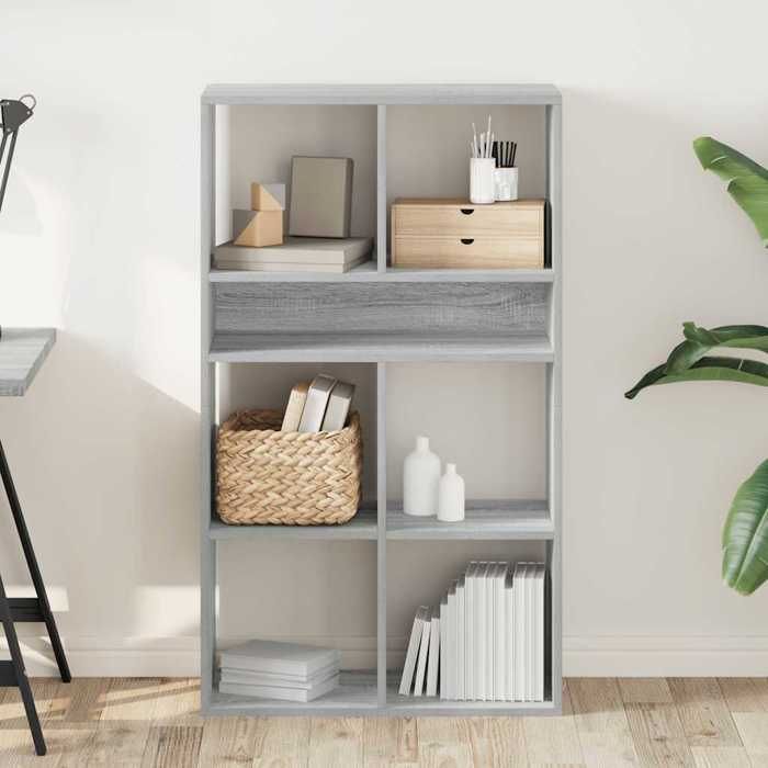 VidaXL Bibliothèque sonoma gris 66x31x112 cm bois d'ingénierie, armoire de rangement, étagère de rangement, unité de 860306