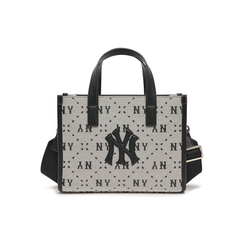 

MLB New York Yankees Artificial Leather Tote Bag, Shopping Bag, Portable Crossbody Bag, Shoulder Bag Small Women s Casual 3AORS013N-50BKS чорний колір сірий