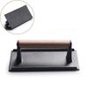 1Pcs Cast Iron Steak Burger Press Round Rectangular Heavy-Duty Meat Press With Handle For Flat Top Grill Food BBQ Cooking Tool