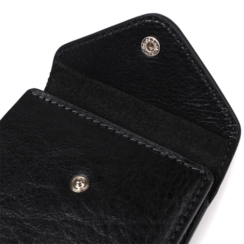 Original Wallet In Unisex Style Made of Glossy Genuine Leather GRANDE PELLE Wallet 16813 Black
