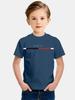 T-shirt da ragazzo Semplice Stampa Lettere Parigi Estiva Manica Corta Magliette Ampie Moda Girocollo Righe Streetwear Abbigliamento Bambini