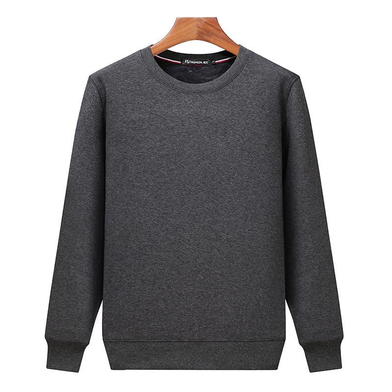 Oversized Pullover Men Casual Sweatshirt Solid Color Pullover Bog Size Male Autumn Hoodies Plus Size