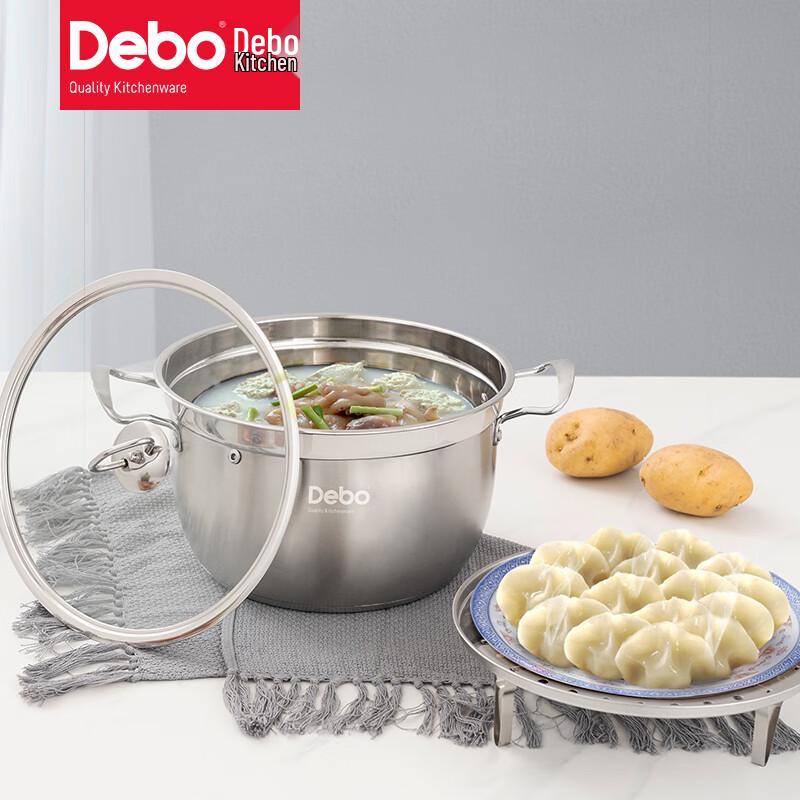 Debo Bellebourg Stainless Steel Soup Pot with Lid