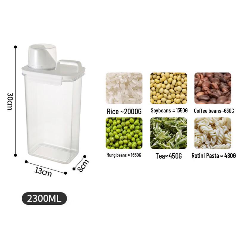 

ZISIZ Kitchen Food Storage Containers with Measuring Cups