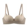 Glossy Seamless Push-Up Bra for Women - Versatile, Cross-Back, Anti-Sagging, Uplift Design for Small Chest