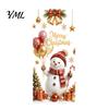 Removable Festive Wall Art Christmas Window Clings, Cute Snowman Santa Penguin Reindeer Stickers for Decals Glass, Reusable Holiday Static PVC