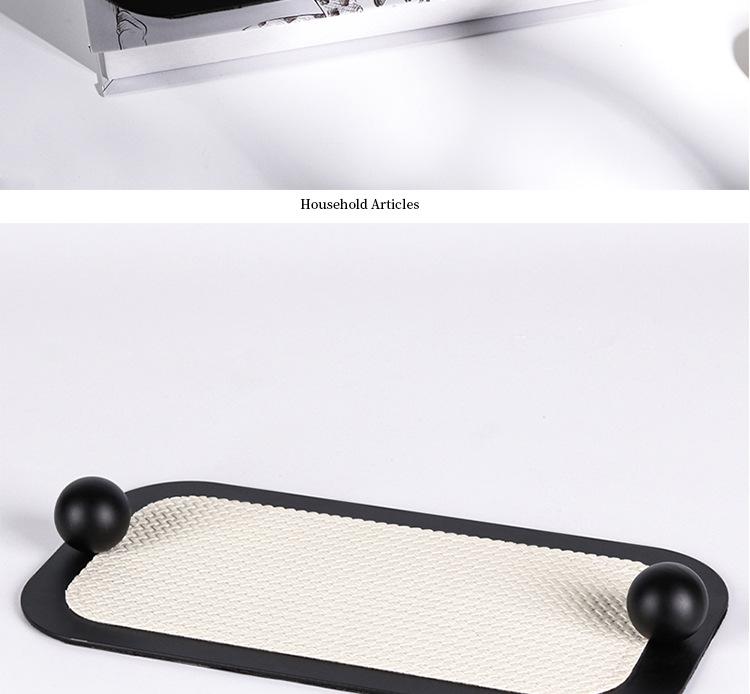 Minimalist Leather and Metal Jewelry Storage Tray with Aroma Feature for Bedrooms
