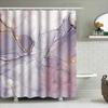 Luxury Watercolor Floral Shower Curtain Gold Foil Pink White Purple Modern Bath Decor For Home Hotel Spa Customizable Size 60X72