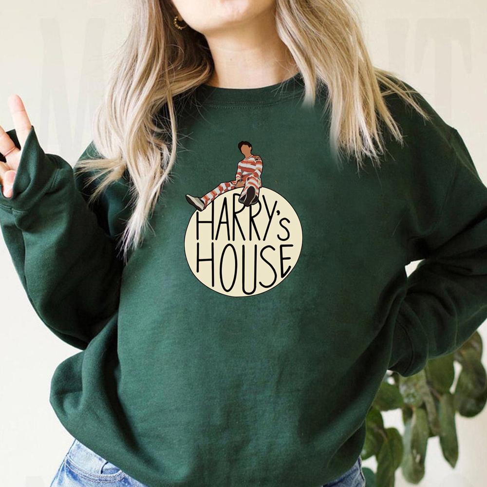 Hanorac unisex Harry's House Pulover cu grafic HS Cool TPWK Hanorac estetic Y2K pentru femei As It Was Hanorac cu gât crew de inspirație muzicală