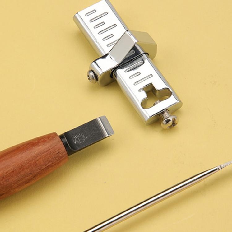 Leather Edging Cutter Locating Tool Leather Craft Trimmer Tool Width Guide Adjustable Metal Positioning Tool