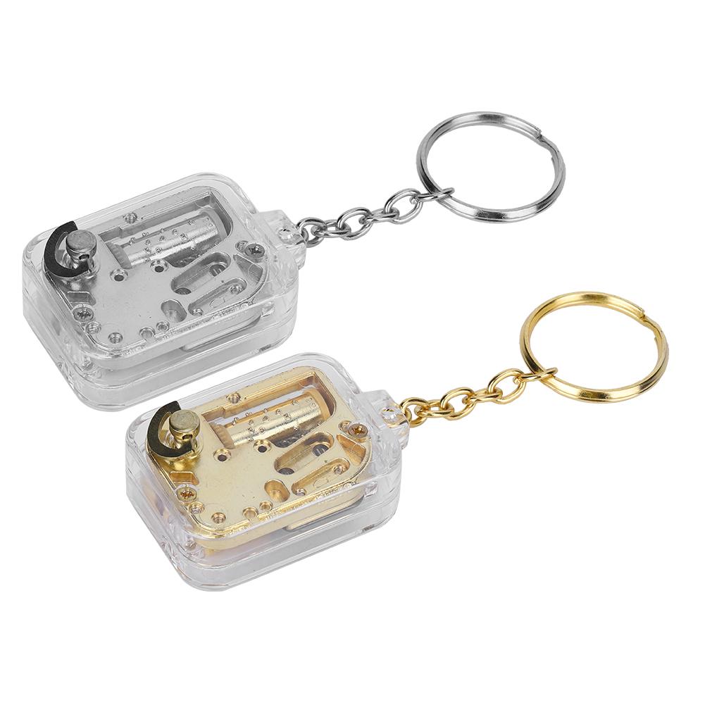 2pcs Mini Music Box Key Chain Exquisite Pendant Key Chain Home Decoration Gift