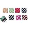 Finger Grip Women Girls Personalized Plaid Mirror Cosmetic Mirror Phone Stand Holder Makeup Mirror