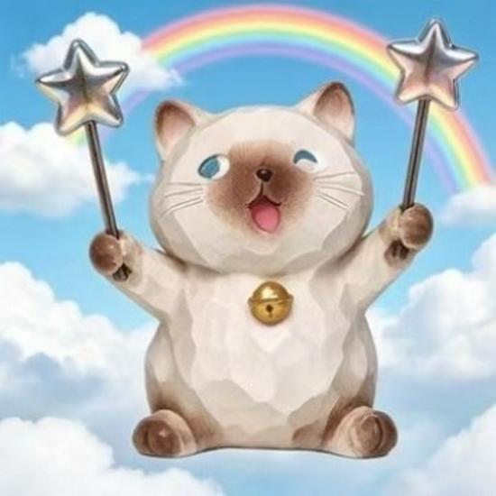 Hot Selling Cat Travel Diary: Blind Box Fashion Resin Figurine - Hand-Painted Cute Cat Desktop Ornament