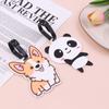 1Pc Luggage Tag Cute Corgi Panda Suitcase Portable Travel Label Accessories