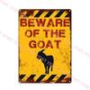 BEWARE OF Rabbit Retro Plaque Metal Tin Signs Garden Decoration Mouse Monkey Wall Stickers Kraken Plate Animal Warning Sign