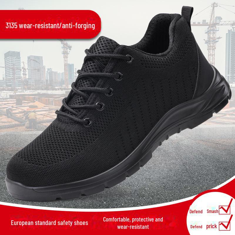 

Мужские легкие защитные ботинки со стальным носком — защита от ударов и проколов, вращающаяся пряжка для осенне-зимних строительных работ