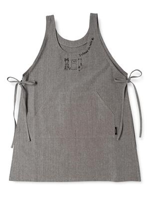 Side Ribbon BK [Noah Family] Apron, Apron, Women's, H876BK,