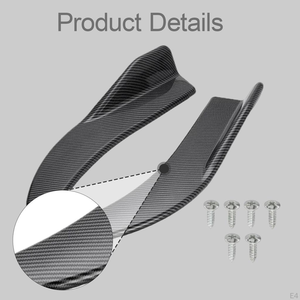 1 Pair Car Front Rear Corner Spoiler Accessories Easy To Install Diffuser Splitter Anti Scratch