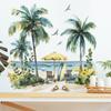 Painted Summer Beach Coconut Tree Study Living Room Porch Home Beautification Wall Sticker
