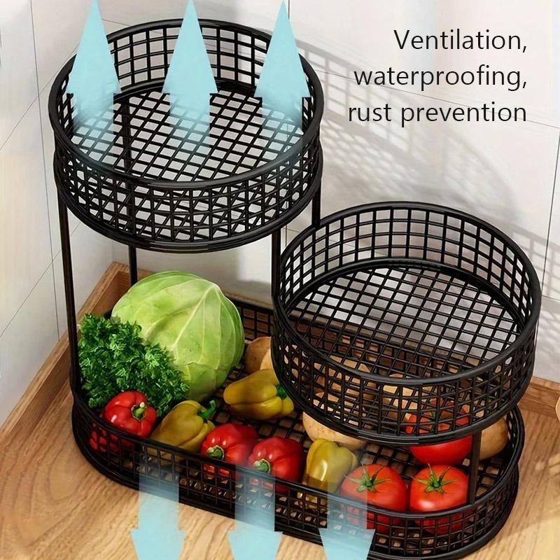 Multi-layer Fruit Tray Fruit Basket Vegetable Shelf Stackable and Removable Kitchen Storage Rack Snack Tray for Tea Table