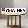 1pc Personalized British License Plate Style Aluminum Sign Colorful Party Wall Decoration Decorative Only